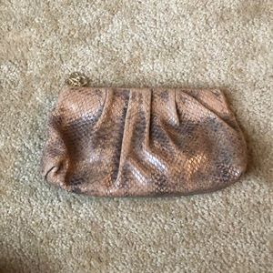 Snakeskin clutch
